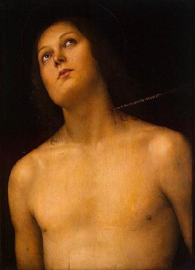 Pietro Perugino Bust of St Sebastian oil painting picture